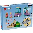 Back packaging art showcasing play features and model details for the LEGO Bluey 11216 Grannies with Bingo and Bluey. 
