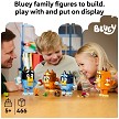 In-room lifestyle environment view demonstrating real-world size and scale constraints for the LEGO<sup>®</sup> Bluey 11217 Brick-Built Bluey Family - "Damaged Box" set. 