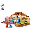 Detailed stock catalog product view of the LEGO<sup>®</sup> Bluey 11221 School with Rusty and Bluey elements. 