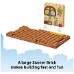 Detailed stock catalog product view of the LEGO<sup>®</sup> Bluey 11221 School with Rusty and Bluey elements. 