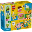 Back packaging art showcasing play features and model details for the LEGO Classic 11039 Creative Food Friends. 
