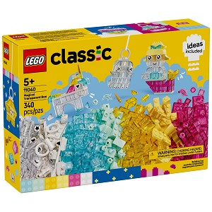 Front packaging art view for the brand new LEGO Classic 11040 Magical Transparent Box. 