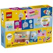 Back packaging art showcasing play features and model details for the LEGO Classic 11040 Magical Transparent Box. 