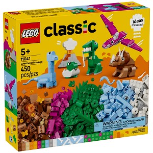 Front packaging art view for the brand new LEGO Classic 11041 Creative Dinosaurs. 