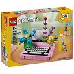 Front packaging art view for the brand new LEGO® Creator 31169 Typewriter with Flowers. 
