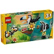Back packaging art showcasing play features and model details for the Wild Animals: Tropical Toucan. 