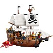 Complete built stock model assembly display of the LEGO Creator 31387 Iconic Pirate Ship. 