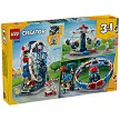 Back packaging art showcasing play features and model details for the LEGO Creator 31389 Iconic Ferris Wheel. 