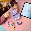 Lifestyle view highlighting the manual building and assembly process of the LEGO<sup>®</sup> Creator 31391 Art Fashion Bag with Storage model. 
