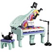 Complete built stock model assembly display of the LEGO Creator 31392 Music Decor Piano with Cat. 