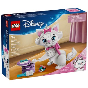 Front packaging art view for the brand new LEGO Disney 43286 The Aristocats Adorable Marie. 