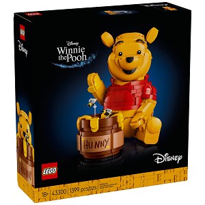 Front packaging art view for the brand new LEGO Disney 43300 Winnie the Pooh. 
