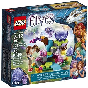 Additional product catalog view highlighting the features of the LEGO® Elves 41171 Emily Jones & the Baby Wind Dragon (SOLD OUT). 