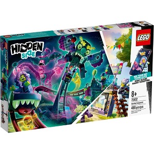 Additional product catalog view highlighting the features of the LEGO Hidden Side 70432 Haunted Fairground. 
