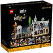 Back packaging art showcasing play features and model details for the LEGO Icons 10316 THE LORD OF THE RINGS RIVENDELL Very Minor Damage. 