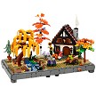 Complete built stock model assembly display of the LEGO Icons 11372 Autumn Cottage Garden. 