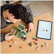 Lifestyle view highlighting the manual building and assembly process of the LEGO® Minecraft® 21271 The Trial Chamber model. 