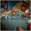 Lifestyle view highlighting the manual building and assembly process of the LEGO® NINJAGO® 71857 Ninja Vehicle Tree House Battle model. 