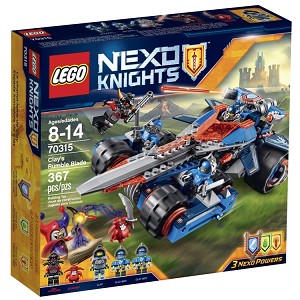 Additional product catalog view highlighting the features of the LEGO Nexo Knights 70315 Clays Rumble Blade. 