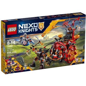 Additional product catalog view highlighting the features of the LEGO Nexo Knights 70316 Jestros Evil Mobile. 