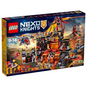 Additional product catalog view highlighting the features of the LEGO Nexo Knights 70323 Jestros Volcano Lair. 