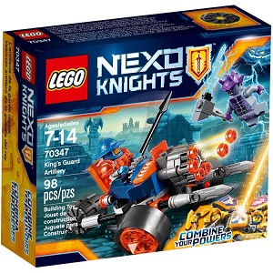 Additional product catalog view highlighting the features of the LEGO Nexo Knights 70347 Kings Guard Artillery. 
