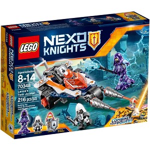 Additional product catalog view highlighting the features of the LEGO Nexo Knights 70348 Lances Twin Jouster. 