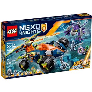 Additional product catalog view highlighting the features of the LEGO Nexo Knights 70355 Aarons Rock Climber. 