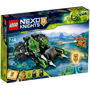 Additional product catalog view highlighting the features of the LEGO Nexo Knights 72002 Twinfector. 