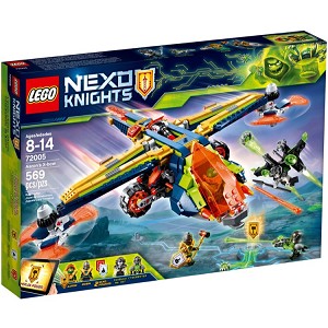 Additional product catalog view highlighting the features of the LEGO Nexo Knights 72005 Aarons Xbow. 