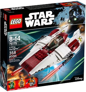Additional product catalog view highlighting the features of the LEGO® Star Wars™ 75175 A-Wing Starfighter (SOLD OUT). 