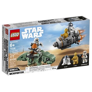 Additional product catalog view highlighting the features of the LEGO® Star Wars™ 75228 Escape Pod vs. Dewback Microfighters (SOLD OUT). 