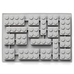 Additional product catalog view highlighting the features of the LEGO Storage Products 41000003 Ice Cube Tray Medium Stone Grey. 