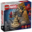 Front packaging art view for the brand new LEGO Super Heroes Marvel 76334 Epic Battle SpiderMan vs Sandman. 