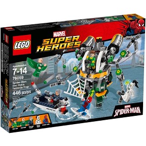 Additional product catalog view highlighting the features of the LEGO Super Heroes Marvel 76059 Doc Ocks Tentacle Trap SOLD OUT. 