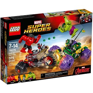 Additional product catalog view highlighting the features of the LEGO Super Heroes Marvel 76078 Hulk vs Red Hulk SOLD OUT. 