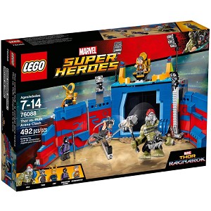 Additional product catalog view highlighting the features of the LEGO Super Heroes Marvel 76088 Thor vs Hulk Arena Clash SOLD OUT. 