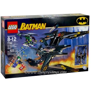 Additional product catalog view highlighting the features of the LEGO Super Heroes DC Comics 7782 The Batwing The Jokers Aerial Assault. 