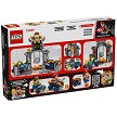 Back packaging art showcasing play features and model details for the LEGO Super Mario 72039 Mario Kart Bowsers Castle. 