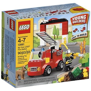 Additional product catalog view highlighting the features of the LEGO Bricks and More 10661 My First LEGO Fire Station. 