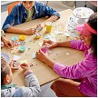 Lifestyle view highlighting the manual building and assembly process of the LEGO® DOTS 41926 Creative Party Kit (SOLD OUT) model. 
