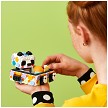 In-room lifestyle environment view demonstrating real-world size and scale constraints for the LEGO® DOTS 41959 Cute Panda Tray (SOLD OUT) set. 